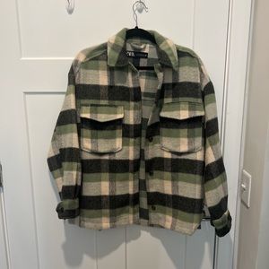 Zara flannel shacket